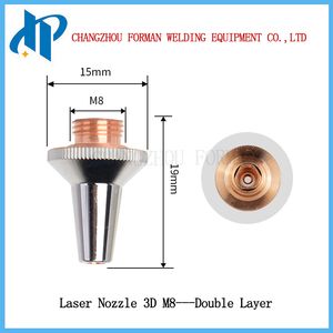 High Quality 3D M8 Double Layer Laser Nozzle for Cutting Consumable Head