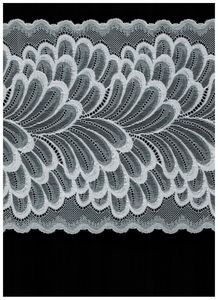 Beautiful Stretch Elastic Lace Trim Nylon Spandex Composition Warp Knitted Lace for Clothes