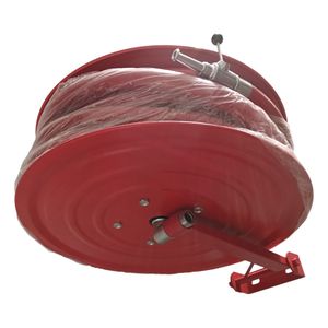Ming-Mounted Steel Type Cabinet Manual Flexible Fire Soft Hose Reel with Jet Spray Nozzle