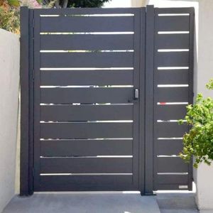 Powder Coated Aluminum Driveway Single Gate for Main Entrance with Secure Lock