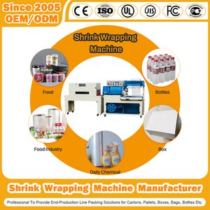 Soda Cans Shrink Packaging Machine High Speed Shrink Wrapper for Cans Soda Cans Shrink Bundler Packaging Machine