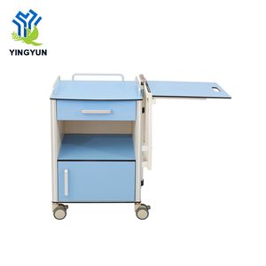 Medical Furniture Abrasion Resistant Hospital Bedside Cabinet with Extended Dining Table