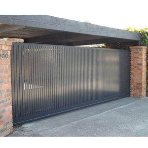 Electric Aluminum Slats Sliding Gate for Modern House with Motor