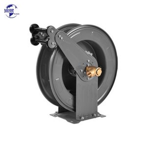 Portable Stainless Steel Metal Cart Retractable PVC Garden Water Hose Pipe Reel