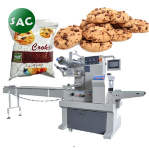 Horizontal Pillow Flow Pack Machinery Food Bread Candy Cookie Biscuit Coin Chocolate Snacks Soap Packing Machine