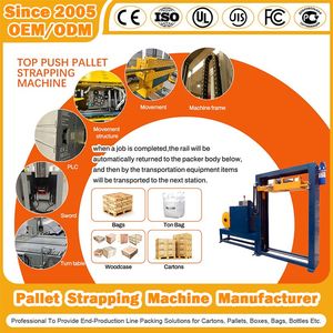 Strapping Machine Factory Durable PP Band Roll Pallet Side/Horizontal/Top Push Pallet Strapping Machine for Rinting and Dyeing Factory