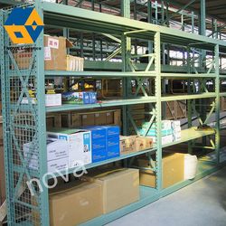 Galvanized Adjustable Longspan Medium Duty Warehouse Rack Steel Matal Storage Shelving
