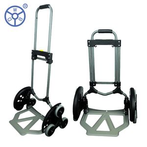 Wbd High Quality Black Plastic Foldable Transport Hand Trolley
