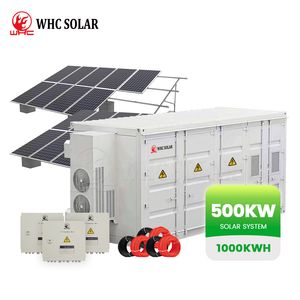 Whc Ess Battery Storage Energy Container System 500kw-Li-1000kwh Solar Panel Power System Container