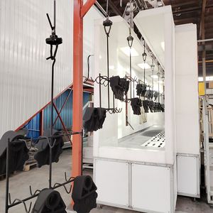 PVC/PP Automatic Colo Powder Coating Spray Booth with Mono Cyclone for Aluminum /Door