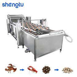 Simple Operation Protect Food Ingredients Sturdy Low Heat Consumption Air Bubble Cleaning Machine