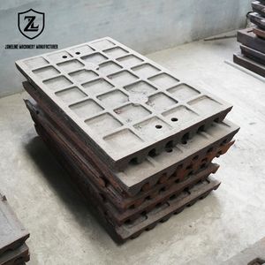 Heavy Duty Mn18cr2 Jaw Liner Wear Parts for Hydraulic Jaw Crusher Systems