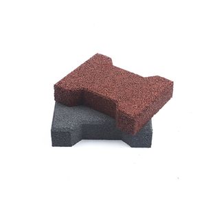 High Quality Wear-Resistant Dog Bone Rubber Brick Pavers Floor Dyed SBR Rubber Brick Paver