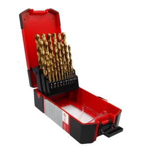 Premium 25-Piece M35 Cobalt Twist Drill Bit Set for Metal