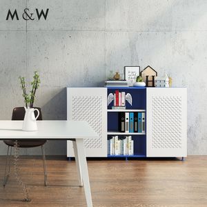 M&W Office Furniture Two Doors Steel Storage 3 Shelves Adjustable Office Storage Steel Filing Cabinet