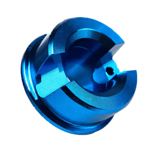 Precision Custom-Made Metal Aluminum Flange Joint Blue Turning Parts