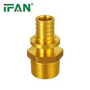 Ifan Durable ASTM F1974 Pex Fittings Brass 1/2"-1" Pex Fittings Thread Male Socket Pex Sliding Fittings