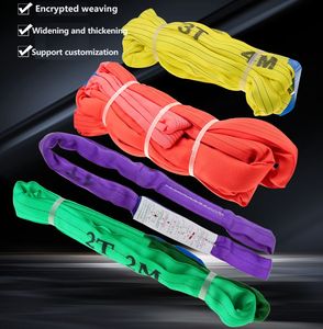 Polyester Lifting 1ton Double Eye Flat One Way Webbing Sling Belt Webbing