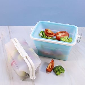 Professional Customized Silicone Food Bag Seal Freshness Reusable, Silicone Leak-Proof Vacuum Self-Sealing Box, Silicone Food Grade Freshness Bag Manufacturing