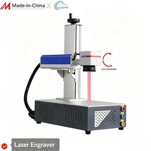Mini Portable Desktop Optical Fiber Laser CO2 UV Mopa Marking Machine for Stainless Steel Metal Plastic Jewelry Logo Printing
