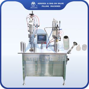 PLC Control Semi Automatic Bag on Valve Bov Aerosol Spray Can Filling Machine