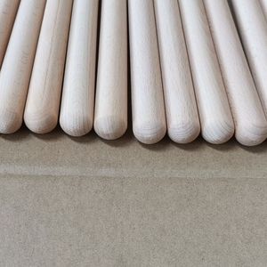 Natural Finished Round Wood Sticks Natural Wooden Handle Broom Mop Brush Handle
