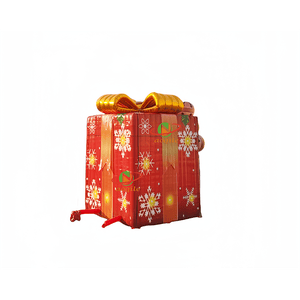 Custom LED Inflatable Christmas Gift Box for Outdoor Festive Decor