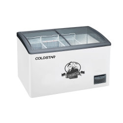 China Factory OEM 258L Ice Cream Showcase Seafood Meat Batch Display Freezer Deep Chest Freezer