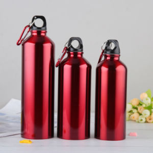 600ml Aluminum Water Bottle Printing with Your Unique Design with Carabiner