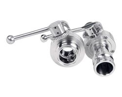 Hygienic Manual Stainless Steel Butterfly Valve MID Clamp with White Silicone Gasket