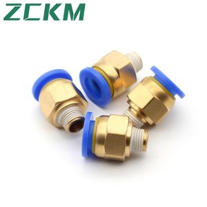 PC Series Pipe Plastic Pneumatic Fittings Quick Joint Air Hose Stainless Steel Brass Pneumatic Joint Pipe Fitting Electronic Switches Brass Fitting Stainless