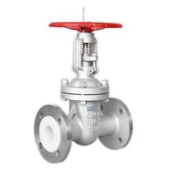 Stainless Steel Corrosion Resistant Handwheel Manual Operated Fluorine Lined Gate Valve with Flange Connection