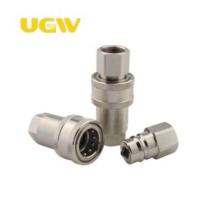 ISO Standard High Pressure Hose Fitting Brass Gas-Liquid Hydraulic Quick Coupling