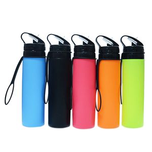 600ml Silicone Folding Sports Water Bottle Collapsible Cup for Outdoor Sports