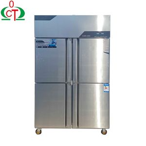 Energy Efficient Commercial Restaurant Upright Stainless Steel Four Door Refrigerator