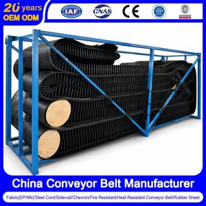 Cold Resistant Abrasion Resistant Corrugated Sidewall Conveyor Belt Anti-Aging Rubber Belt for Low-Temperature Outdoor Mining Bulk Material Transfer