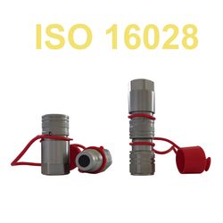 Naiwo Flat Face Quick Coupling Connector Hydraulic Quick Coupler 1/2" Non-Spill Coupling ISO16028