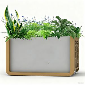 Durable Water Storage Flower Box Outdoor Planter Urban Greening Self Watering Stormwater Collection