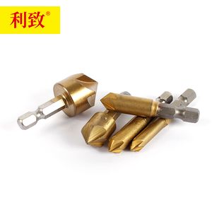 Blade Chamfering Bit, Woodworking Hole Opening Quick Guide Drill, Counterbore Drill, Wood Centering Counterbore Drill Set