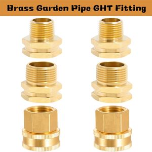 Brass Garden Hose Connector 3/4" Ght to 1/2" NPT Double Female Garden Hose Adapter Fitting Thumb Quick Swivel Connector