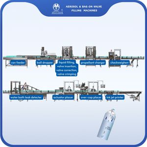 Aerosol Liquid Filling Sealing Inflating Machine Air Freshener Body Spray Aerosol Stainless Steel Fully Automatic Aerosol Deodorant Spray Production Equipment