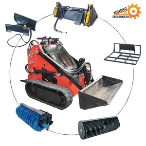 EPA 4 Euro 5 Diesel Gasoline Wheel Track MK380 Mini Skid Steer Loader