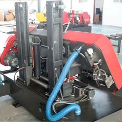 High-Precision Horizontal Bandsaw Machine with Linear Guide System