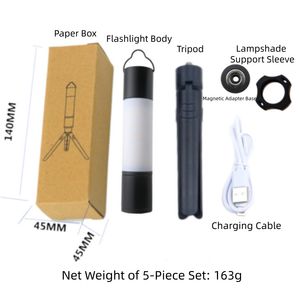 Versatile Type-C Rechargeable Camping Light with Adjustable T6 Zoom