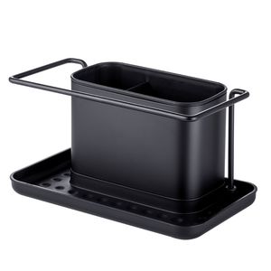 Modern Durable Kitchen Organizer Sink Caddy in Matte Black