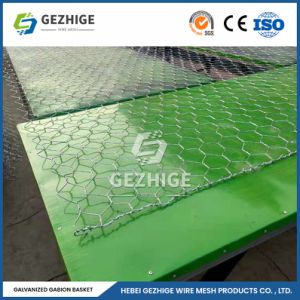 Gezhige 100X120 mm Gabion Wire Meshs 3.0-4.0mm Selvedge Wire Thickness PVC Coated Gabion Wire Mesh Netting China 2.0*1.0*1.0m Hexagonal Wire Weaving Gabions