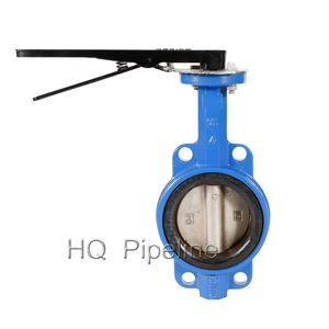 Pn10 Pn16 Wafer Lug Type Ductile Iron NBR/EPDM Rubber Metal Seated Butterfly Valve