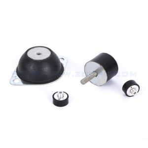 Black Wear Resistant Rubber Buffer Rubber Anti Vibration Bumper with Metal