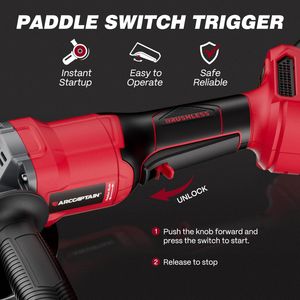 Arccaptain Power Angle Grinder with Rotatable Handle Design