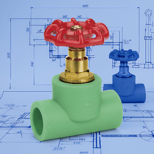 Menred PPR DN50 Ordinary Shut-off Valve (iron Handwheel)